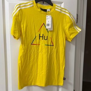 Adidas Women’s Human Race Yellow Logo Tee